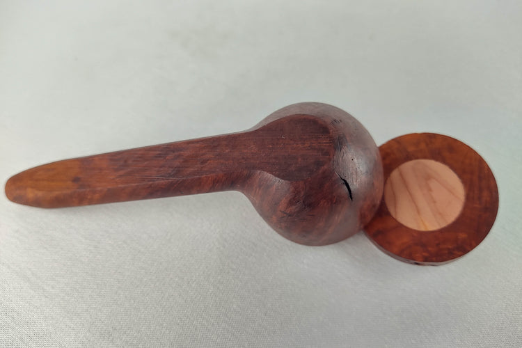 Briarwood Slender Smoking Pipe with Aromatic Red Cedar Inlayed Cap