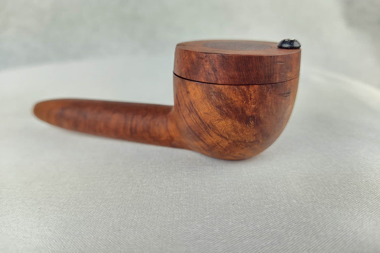 Briarwood Wide Bowl Smoking Pipe with Purpleheart Inlayed Cap