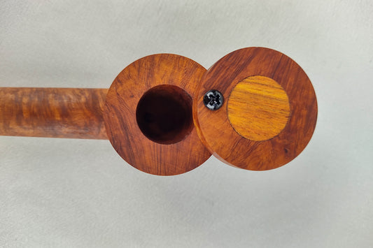 Briarwood Smoking Pipe with Bubinga Inlayed Cap