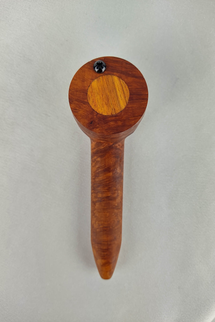 Briarwood Smoking Pipe with Bubinga Inlayed Cap