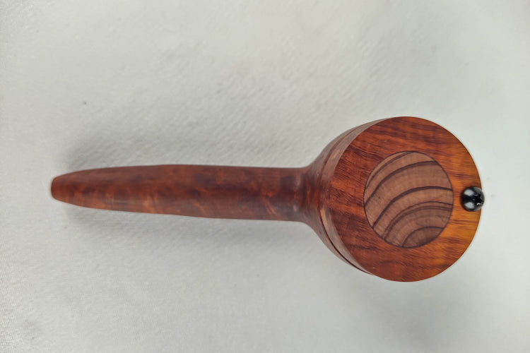 Briarwood Wide Bowl Smoking Pipe with Aromatic Red Cedar Inlayed Cap