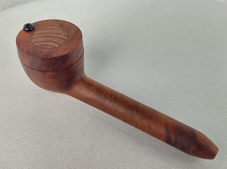 Briarwood Slender Smoking Pipe with Aromatic Red Cedar Inlayed Cap