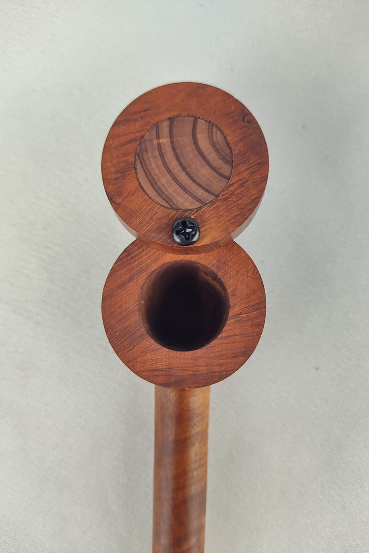 Briarwood Slender Smoking Pipe with Aromatic Red Cedar Inlayed Cap