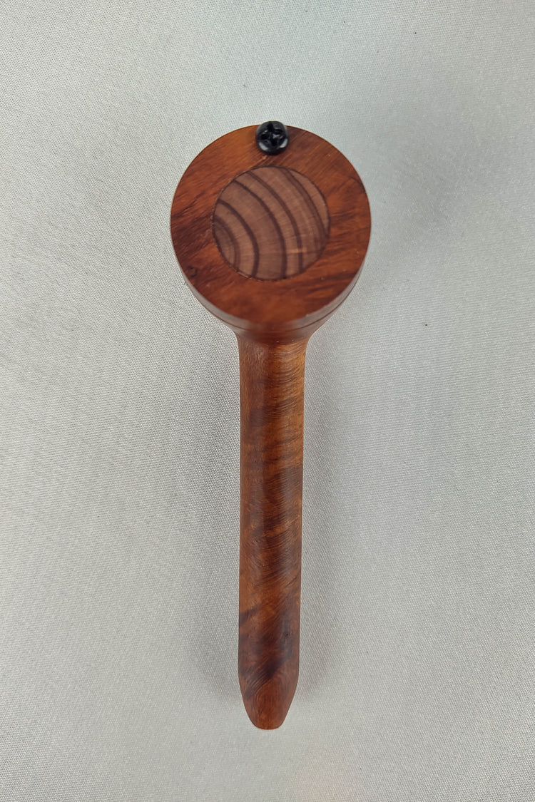 Briarwood Slender Smoking Pipe with Aromatic Red Cedar Inlayed Cap