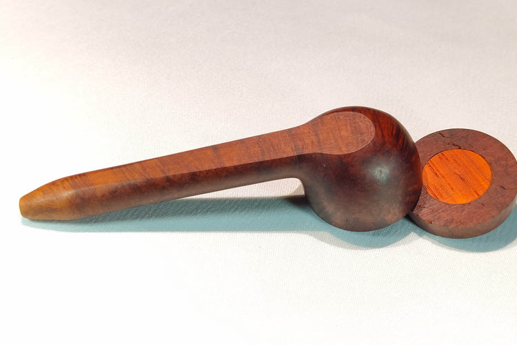 Briarwood Smoking Pipe with Padauk Inlayed Cap