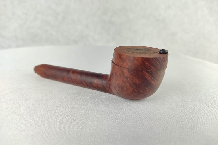 Briarwood Slender, Small Bowl Smoking Pipe with a Wenge Inlayed Cap