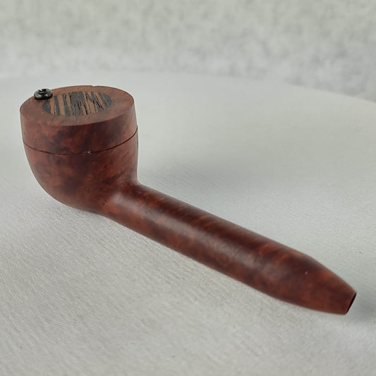 Slender Briarwood Smoking Pipe with a Wenge Inlayed Cap